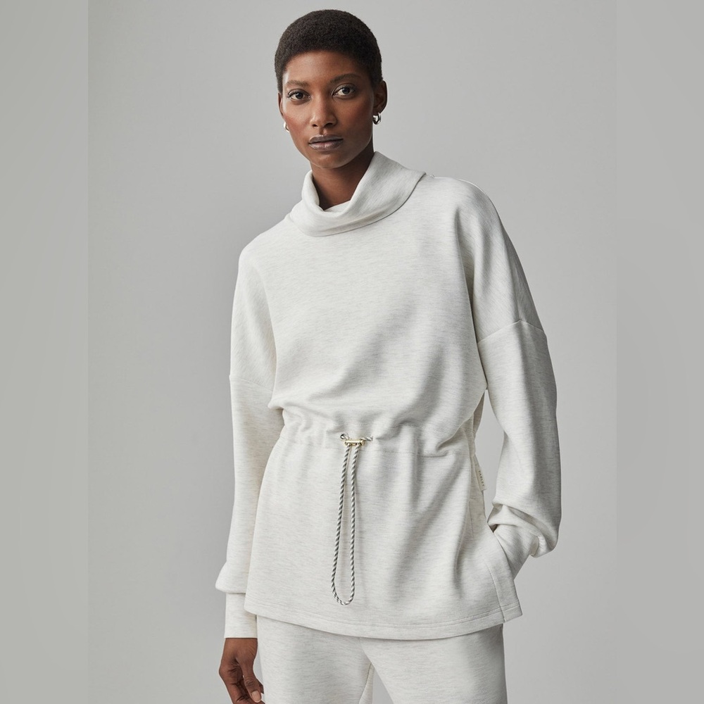 Varley Freya Sweat in Ivory Marl